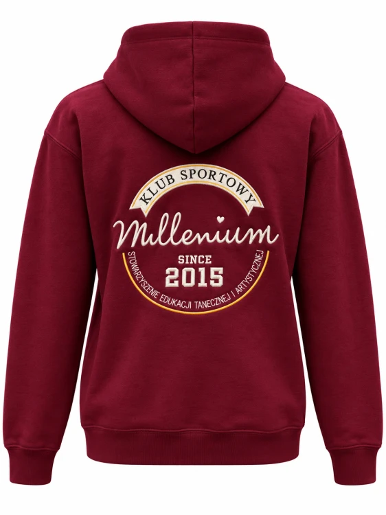 Burgundowa bluza z emblematem Millenium.png