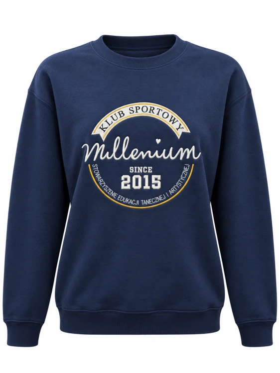Granatowa bluza z haftem Millenium.png
