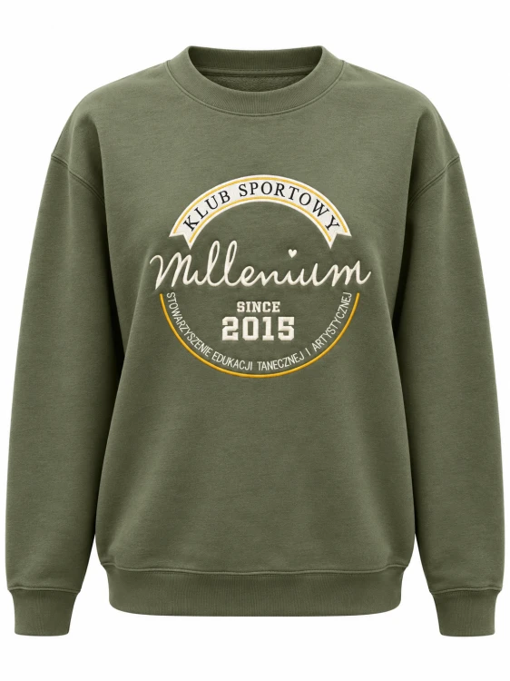 Oliwkowa bluza z haftem Mllenium.png